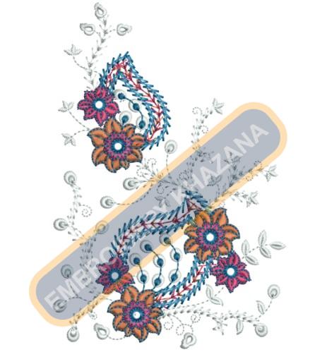 Free Lace Flowers Embroidery Design