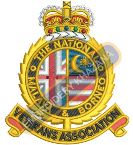 National Malaya and Borneo Veterans Association embroidery design