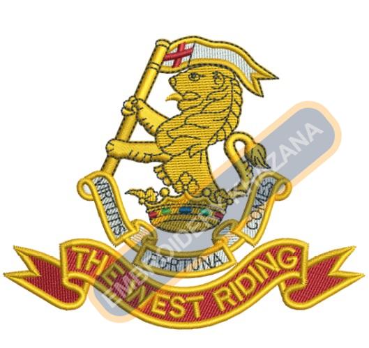 The West Riding Regiment crest embroidery design