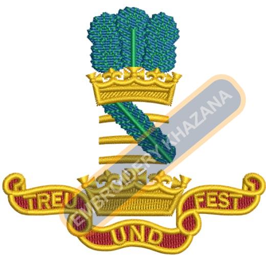 11th Hussars wire blazer badge embroidery design
