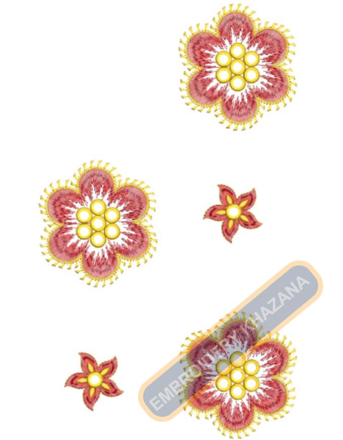 Flower Spiral Embroidery Design Free