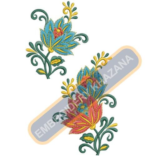 Lily Decoration Flower Free Embroidery Design