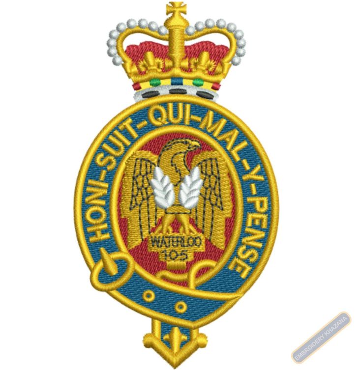 The Blues and Royals Collection Badge Embroidery Design