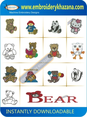 Teddy Bear Embroidery Designs