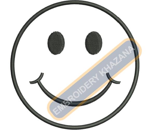 Emoji Smiley Face Embroidery Design Free
