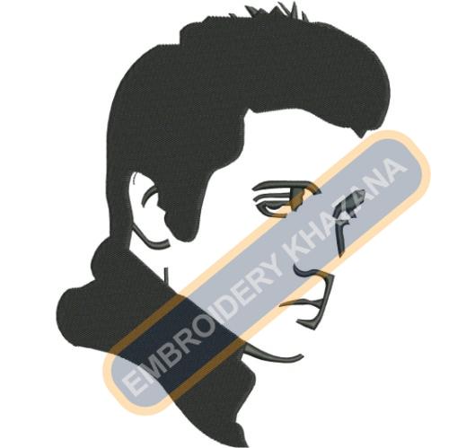 Free Elvis Presley Face Embroidery Design