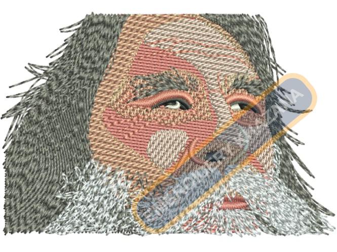 Free Richard Stallman Face Embroidery Design
