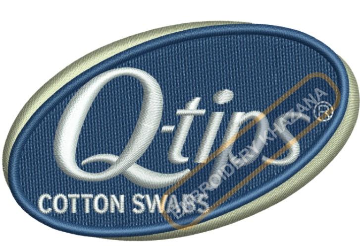 Q tips Cotton Swabs Logo Embroidery Designs