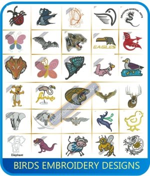 Birds Animals Embroidery Designs