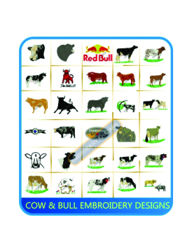 Cows Bull Embroidery Designs