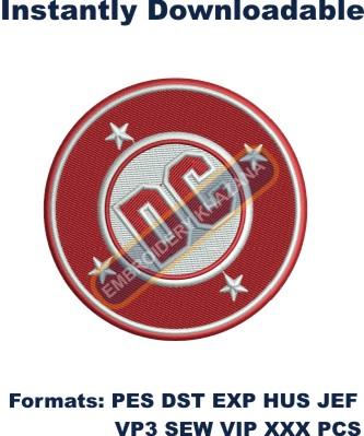 DC Bullet Logo Embroidery Designs