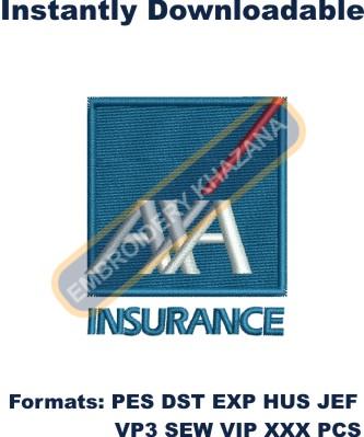 AXA Life Insurance Logo Embroidery Design