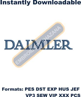 Daimler Logo Embroidery Design