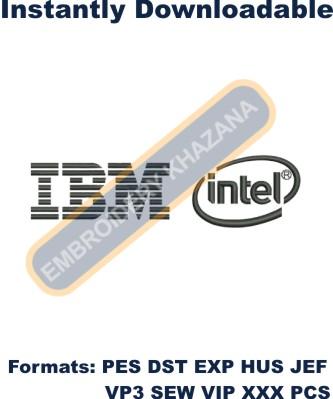 IBM Intel Logo Embroidery Designs