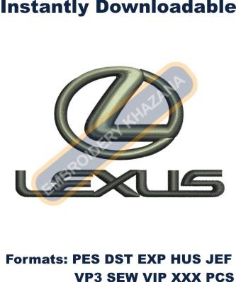 Lexus Car Logo Embroidery Design