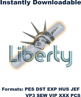 Liberty Logo Embroidery Design