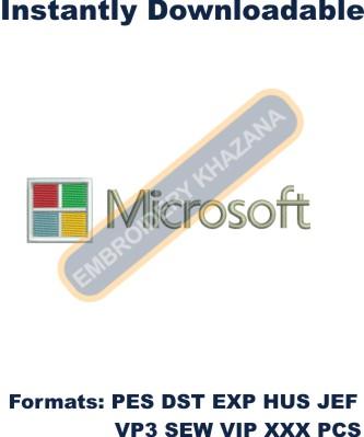 Microsoft Logo Embroidery Designs