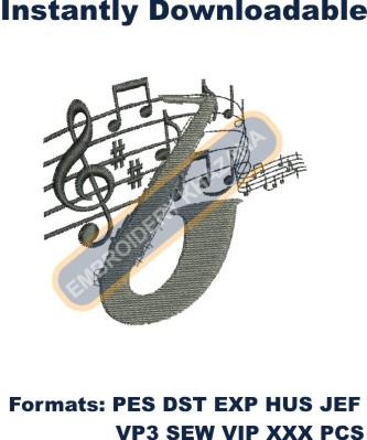 Musical Band Embroidery Design