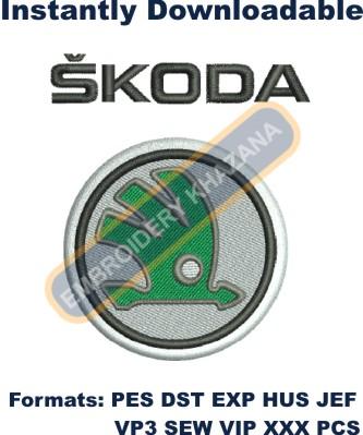 Skoda Car Logo Embroidery Design