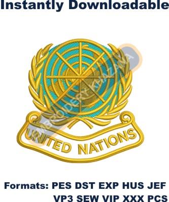 United Nations Logo Embroidery Designs