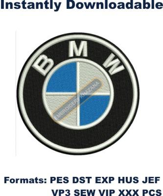 BMW car  logo  Embroidery design