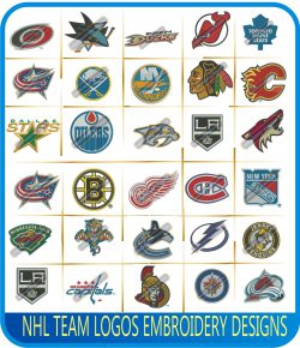NHL Teams Logos Embroidery Designs