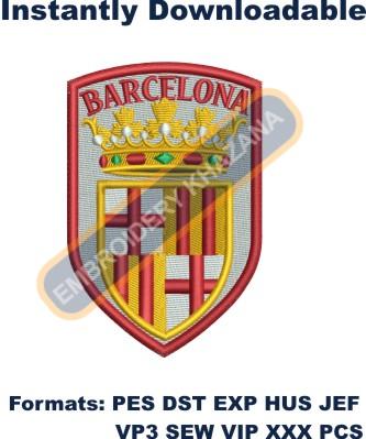 barcelona coat of arms embroidery design