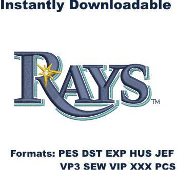 Tampa Bay Rays Logo embroidery design