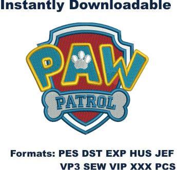 paw patrol cartoon embroidery Design