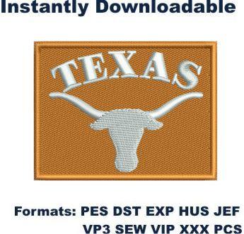 University Of Texas Football Longhorns Logo embroidery design