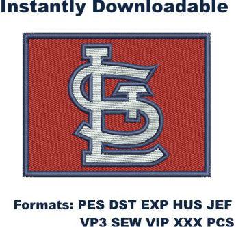 st louis cardinals baseball logo embroidery design