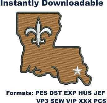 New orleans saints embroidery design