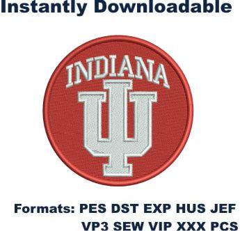Indiana University Logo embroidery design