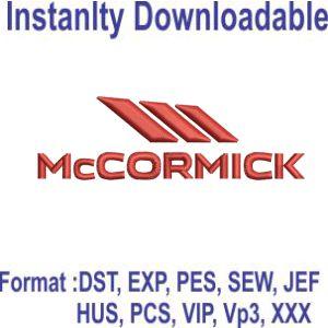 Mccormick Tractor Logo embroidery design