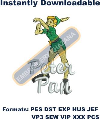 Peter Pan Embroidery Design