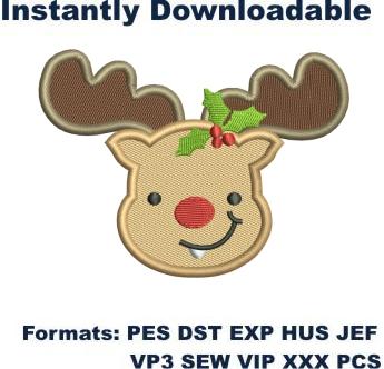 Cartoon Reindeer Embroidery Designs