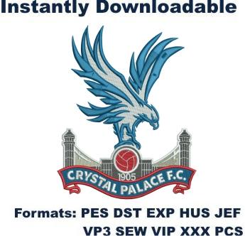 Crystal Palace Football club embroidery design