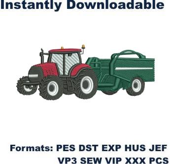 Tractor Baler Embroidery Design