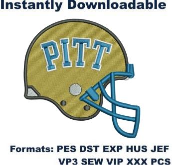 Pittsburgh panther football helmet embroidery design 