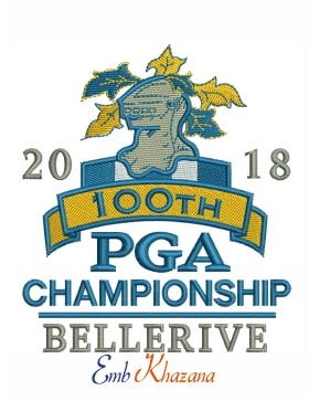 Golf PGA Championship Embroidery Design