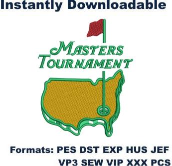 Augusta masters tournament logo Embroidery design