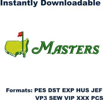 Augusta masters logo embroidery Design