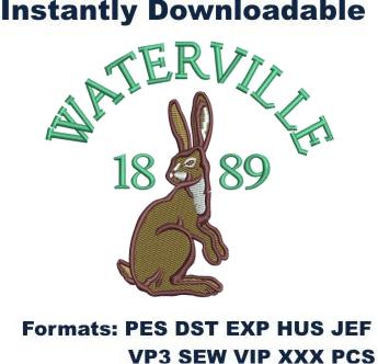 Waterville golf logo embroidery design