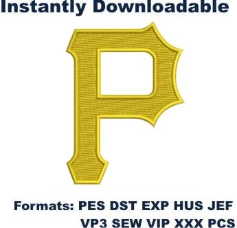 Pittsburgh pirates logo Embroidery Design