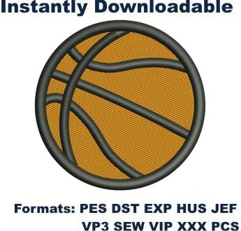 Basketball Ball Embroidery Design