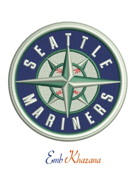 Seattle Mariners logo embroidery design