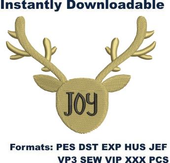 Joy Deer Embroidery Designs