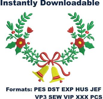 Christmas Bells Embroidery Designs 