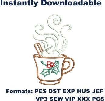 Christmas Cup Embroidery Designs