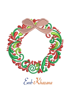 Christmas Wreath Embroidery Designs